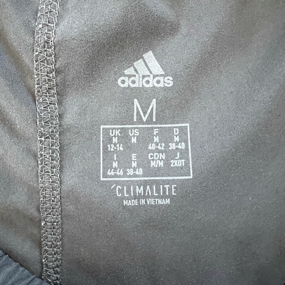 Adidas Women's Charcoal Shorts size medium with black stripe - Picture 6 of 6